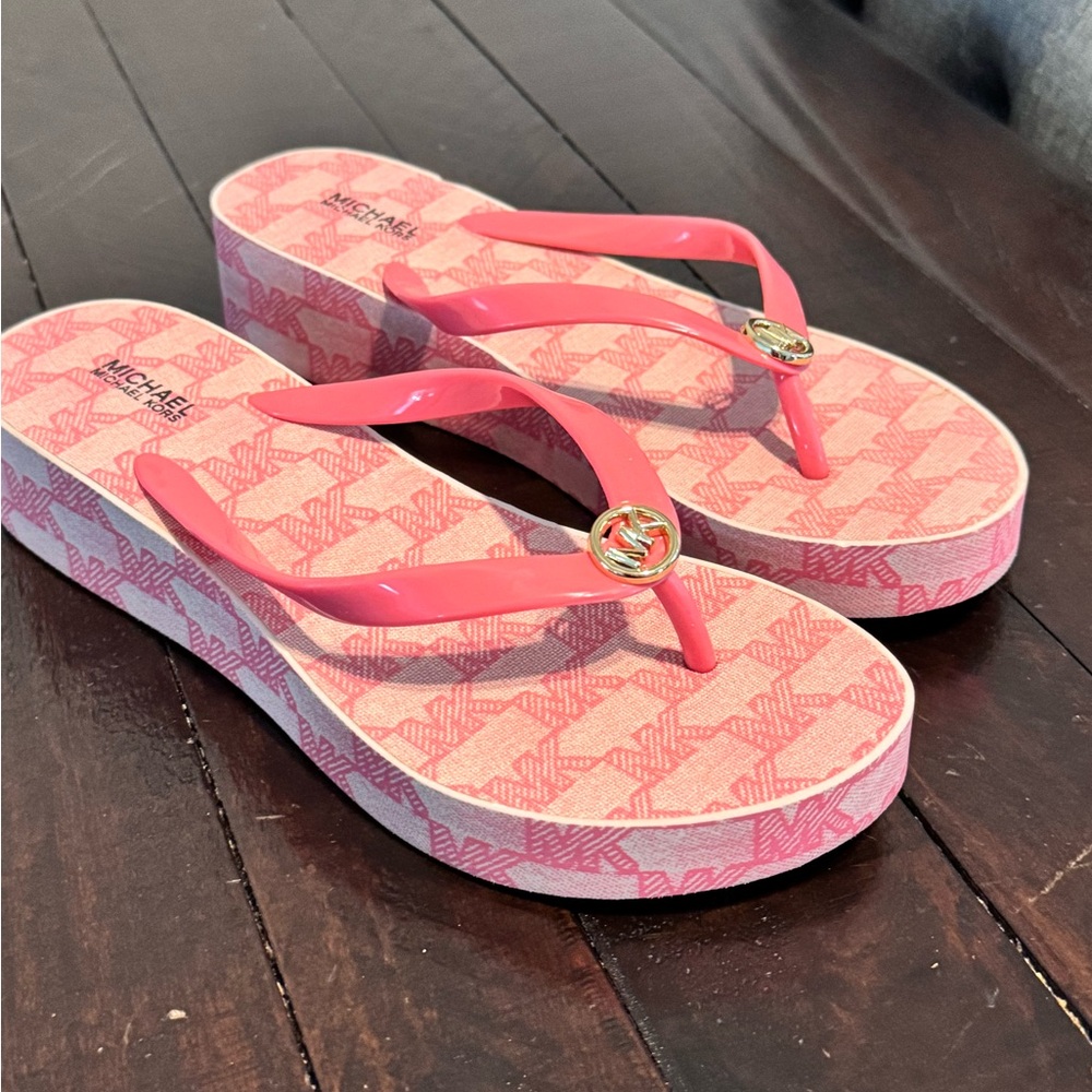 Michael Kors Pink Platform Sandals